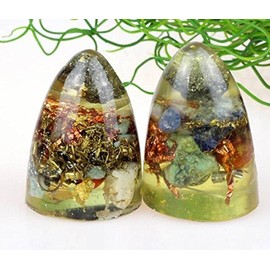 Orpanit® Orgonite HHG "Rock" Pyrite L I 100% Real Orgonite I Protection Against EMF, 5G, Haarp, Radio Radiation I Real Orgone Energy for More Harmony I Health I Healing Stones
