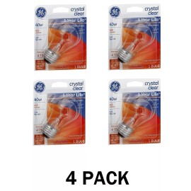 GE 4 - GE Ceiling Fan 40W 415 Lumens Crystal Clear Bulb Medium Base A15 Ceiling Fan