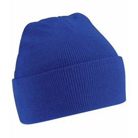 Beechfield B045 Cuffed Knitted Hat Unisex Adult - Blue - One size