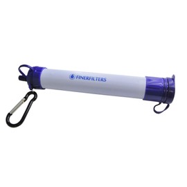 FINERFILTERS Personal Portable Activated Carbon Water Filter Straw - 0.01 Micrometer Filter Membrane Provides Microbiological Water Purification Ideal for Camping and Hiking etc (1)