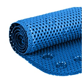 Deluxe Bathtub Mat Non Slip, Soft Foam Bath Mats for Bathroom Tub, Bathtub Mat with Drain Holes, Suction Cups- 36” X 17” - Blue