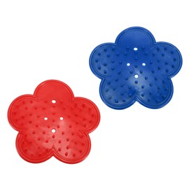 HARFINGTON 2pcs Rose Thorn Stripper Tool Set 4.7" PVC Flower Thorn Leaf Remover Flower Stem and Leaf Stripping for Gardening Home Florist Arrangement, Blue Red