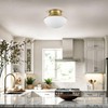 Kenroy Home Chelsea Opal Glass Flush Mount with Gold Metal