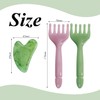 2 x massage comb and 1 x stencil, manual massage