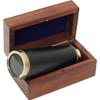 Antique Brass Telescope with Rosewood Case Nautical 6" Single Barrel