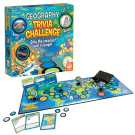 MindWare Geography Trivia Challenge - Board Game for Kids 8-12 and Up - Fun Trivia with 432 Double-Sided Question Cards - Educational Geography Game - Ages 8 and Up