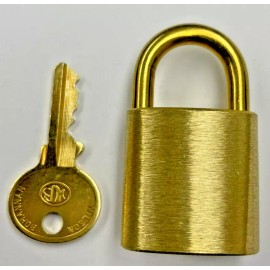 WILSON BOHANNAN Pad Lock, Model 001, Solid Brass, NEW with key