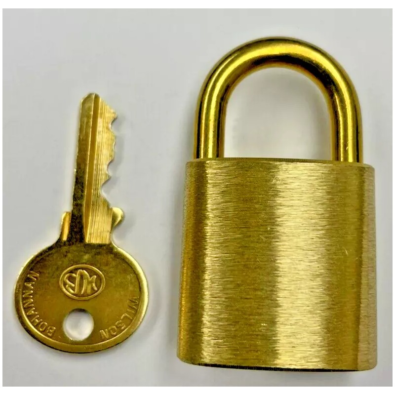 WILSON BOHANNAN Pad Lock, Model 001, Solid Brass, NEW with