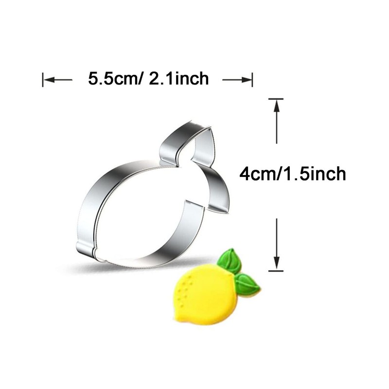 WJSYSHOP Lemon with Leaf Shape Cookie Cutter