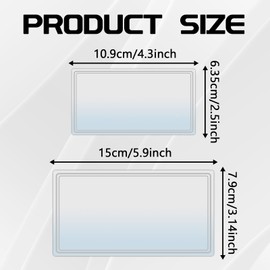 QKYS 2PCS Sun Visor Mirrors, Passenger Princess Car Accessories for Women, Stick-on High Definition Stainless Steel Cosmetic Vanity Mirror, Suitable for Most Car Models (White)