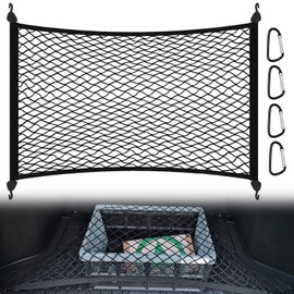 HXC Luggage Net 80 x 60 cm Boot Net Car Boot Net Extends to 160 x 120 cm Separation Net Luggage Fixation Elastic Net for Most Cars