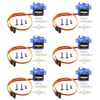 Aitrip 6pcs SG90 9G Servo Motor Kit for RC Robot