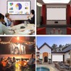 Projector Screen, Foldable 16:9 Projector Screen for Home Cinema and