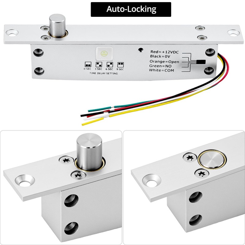 QWORK Electric Bolt Lock, Fail-Secure Deadbolt Electric Drop Bolt Lock