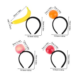 BIUDECO Realistic Fruit Headbands Orange Women's Party Headbands Tropical Luau Party Accessories