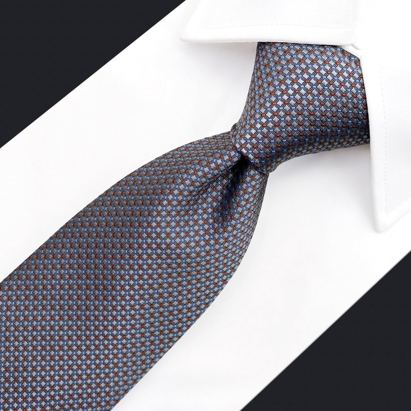 S&W SHLAX&WING Men's Necktie, Assorted Stripes, Plain, Dots, 57.9 inches