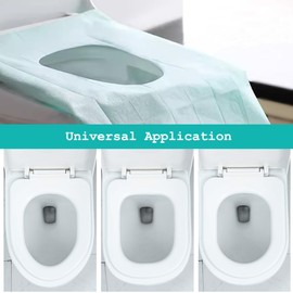 Pack of 60 Disposable Toilet Pads, Disposable Toilet Seat Cover for Children and Adults, Universal Potty Training, Toilet Potty Training, Individually Packed (Green)