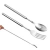 Set of 2 Telescopic Forks, Telescopic Spoons, Long Telescopic Spoon,