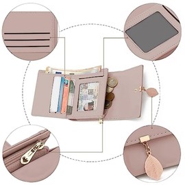 LATRAT Women's Purse, Small and Short Format Wallet, Smooth and Soft Faux Leather Wallet in Very Beautiful Colours with Many Compartments, black, Fashion