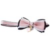 prendre PR-COLLAR-PK Cat Collar Bell with Charm Double Ribbon Collar