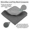 PGlife Microfiber Dish Cloth with Poly Mesh Scouring Side for