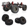 4Pcs Brass Wheel Tire Set 1.2in Hub Replacement for Traxxas
