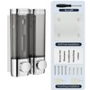 Pollock Wall Mounted Soap Dispenser, 300ml x 2 Shampoo and