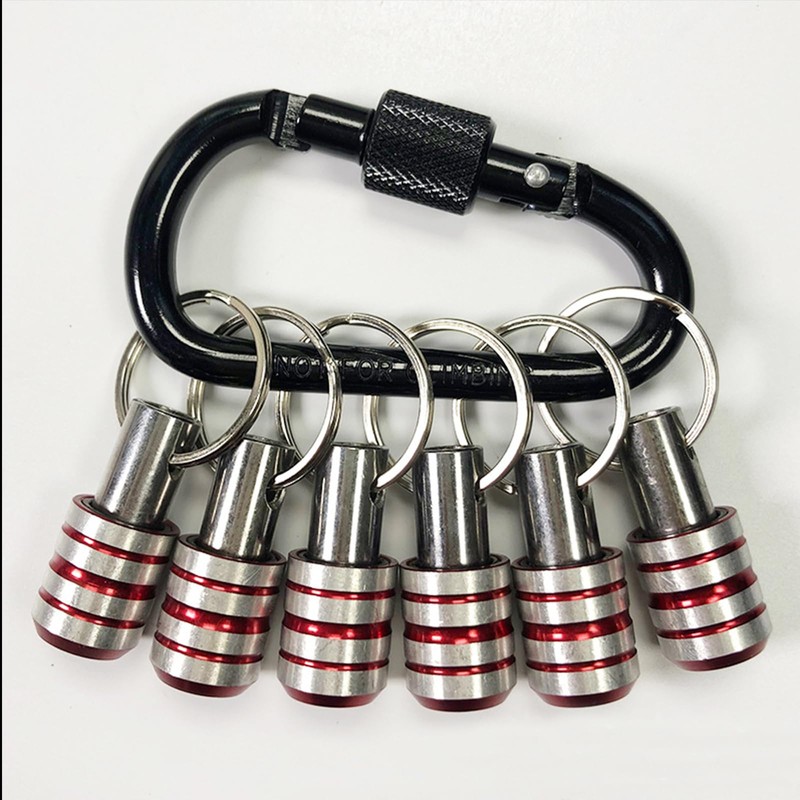 LUEXBOX 1/4 Inch Bit Holder Keychain, Hex Screwdriver Bits Holder