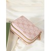 Women's Summer Retro Heart Print Double Zipper Around Coin Purse,