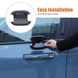 TOYCIDFG Car Door Handle Bowl Cover Trim for Ford Maverick 2022-2025, Car Exterior Decoration Accessories (Black)