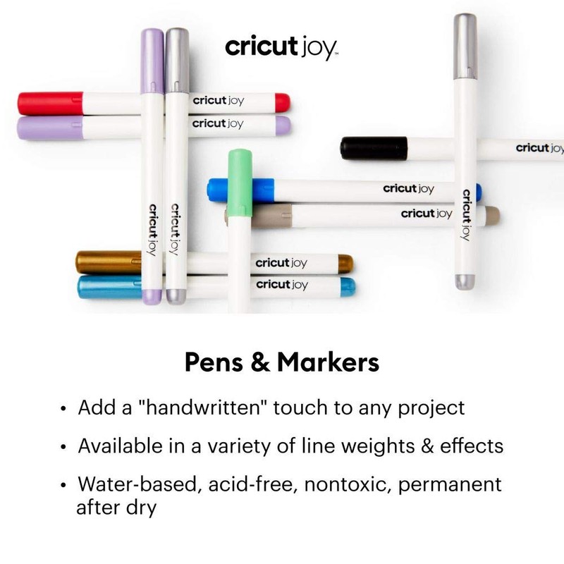 Cricut 2007080 Joy Glitter Gel Pens 0.8, Pink/Blue/Green (3 ct)