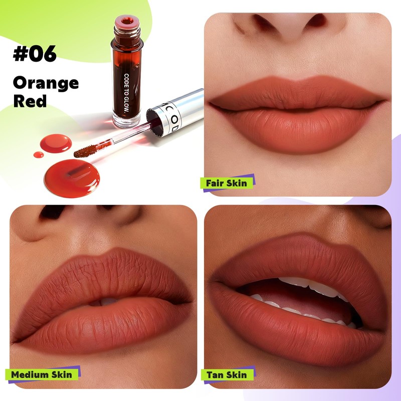 Wipe-Off Lip Stain Lightweight Lip Tint Non-stick to Cup Transfer-Resistant,