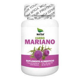 Cardo Mariano 100 Cpsulas, Silimarina, Potentes propiedades Hepatoprotectoras, Desintoxica y Regenera tu Hgado, Metaboliza tus Grasas, Calidad Premium