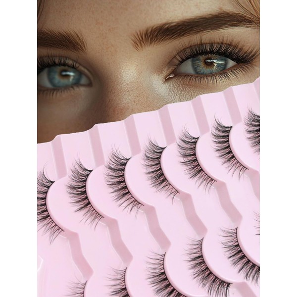 Eyelashes Natural Cat Eye Lashes 13mm Wispy Lashes False Eye