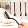12 Pcs Mini Wire Brushes Plastic Handles Brass Wire Brush