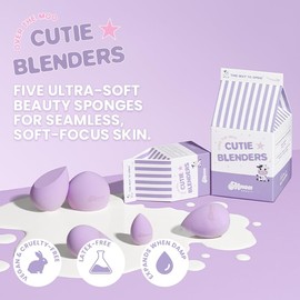 Maea Beauty® Over The Moo Cutie Blenders | Moo Moo Puff Classic Tear Drop Makeup Sponge | Vegan Latex-Free Beauty Blender | Seamless All-Over Foundation Blending (Purple)