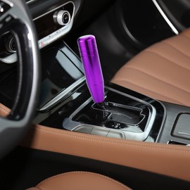 Temzzer Gear Shift Knob 5 Inch Shifter Lever Head Aluminium for Most Manual Automatic Vehicles (Purple)