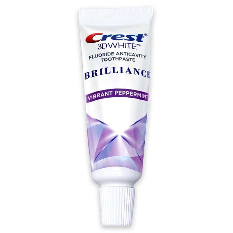 Crest 3D White Brilliance Toothpaste, Vibrant Peppermint, Travel Size 0.85