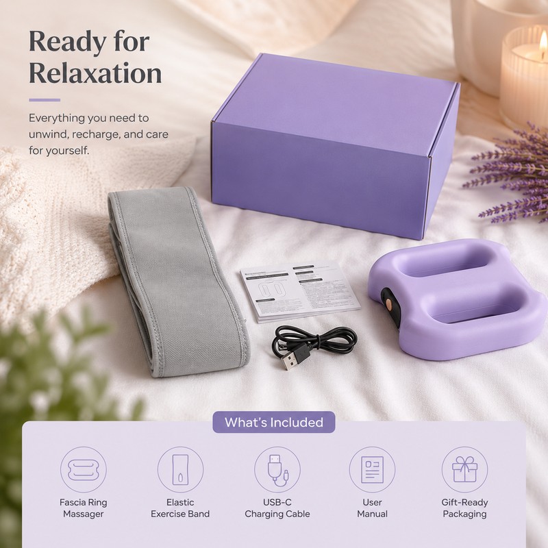 Portable Vibration Body Massager for Relaxation – Dual-Ring Design with