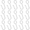 Auvotuis 50Pcs Curtain Track Hooks, Stainless Steel Small Curtain Hooks