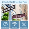 MorningRo Street Sign Bracket 8'' x 16'' Wing L Shape