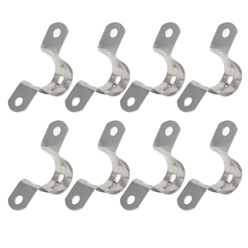 100pcs 25mm U Shaped Saddle Clamp Air Tube Conduit Clips