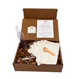 Scentnest DIY Home Fragrance Kit – Small Space Scenting Solution – Includes 6 Drawstring Sachet Bags, 4oz Spray Bottle, Scoop, Insert Card & Stickers – Fill with Beads, Herbs or Essential Oils