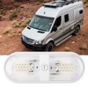 RV Ceiling Light LED Fixture Double Dome 4500K Camp Trailer
