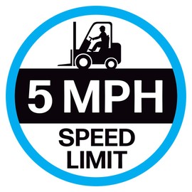 Forklift Floor Decal (Forklift 5 MPH Speed Limit, 15")