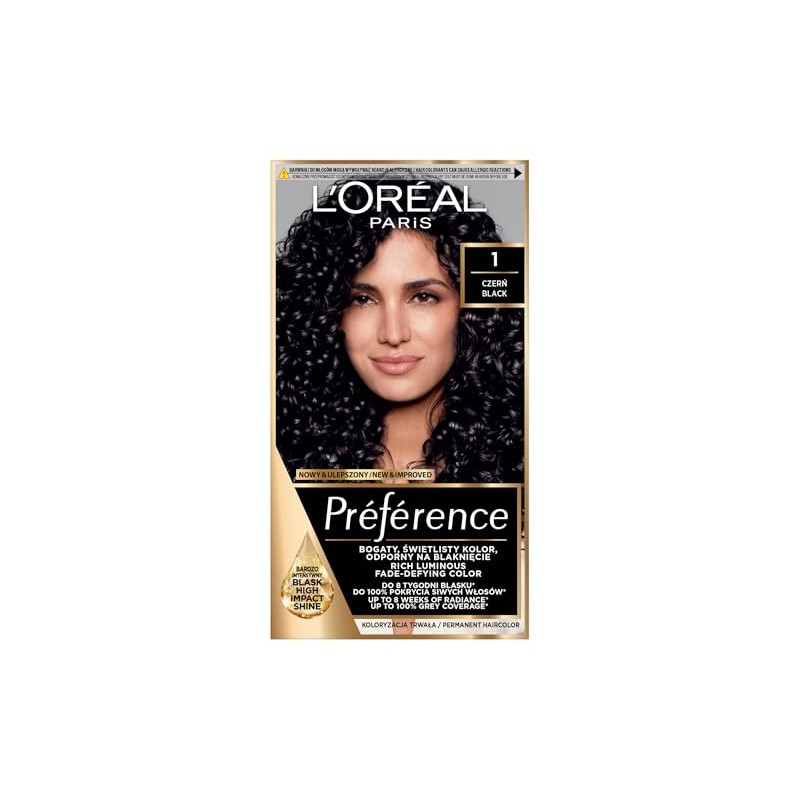 L'Oréal Paris Preference Hair Dye 1 Napoli Black