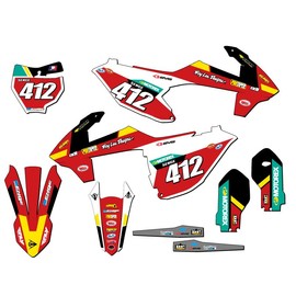 2021-2024 MC 85 Brick Red Senge Graphics Complete Kit with Rider I.D. Compatible with GASGAS