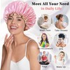 choshion Shower Cap Reusable Waterproof, Large Shower Cap for Women,
