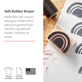 Speedball Deluxe Soft Rubber Brayer, 4-Inch (6-Pack)