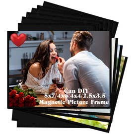 Tentee go Magnetic Picture Frames with Black Border Magnet Photo Pockets/Holder, Decorations for Home/Office/School/Classroom/Party/Lockers/Fridge (5 * 7)
